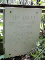 Липович Мендель Цодикович, Саратов, Еврейское кладбище