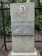 Слободницкая Геня Моисеевна, Саратов, Еврейское кладбище