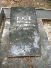 Тэст Генеся Израилевна, Саратов, Еврейское кладбище
