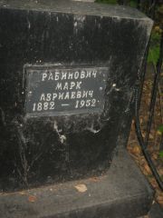 Рабинович Марк Азрилевич, Ульяновск, Старое еврейское кладбище