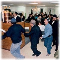Dancing with the Torah scroll