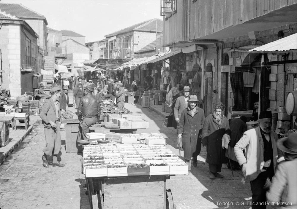   Неизвестный автор  — Еврейский торговый рынок в Меа Шеарим