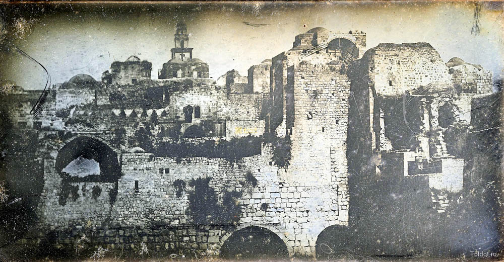   Неизвестный автор  — Иерусалим, Храмовая гора 1840-1844 год