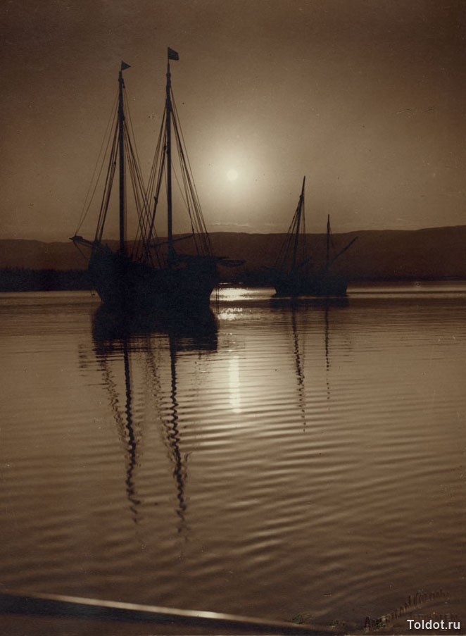   Неизвестный автор  — Мертвое море: восход солнца над горой Нево