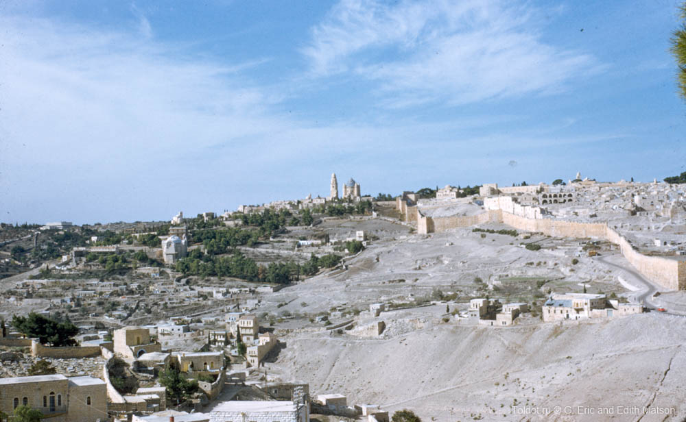   Неизвестный автор  — Панорама Иерусалима с Масличной горы