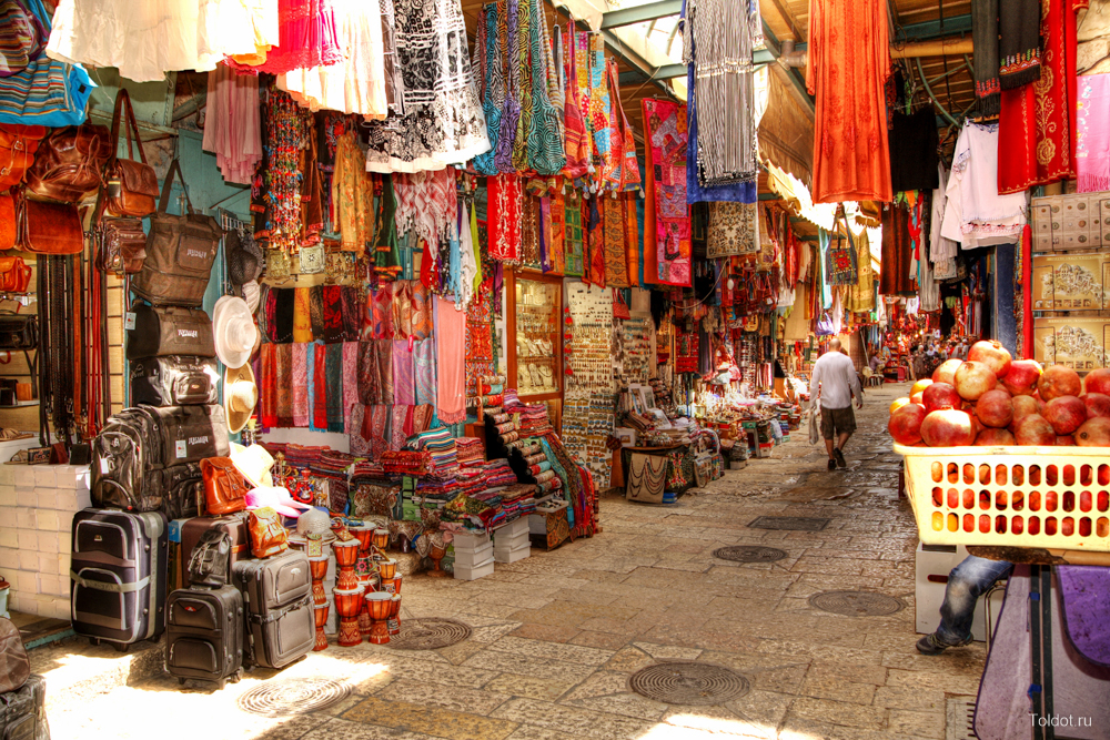   Неизвестный автор  — Арабский рынок. Старый город. Иерусалим