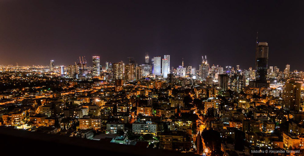  Александр Гринвальд  — Ночной Тель-Авив с высоты